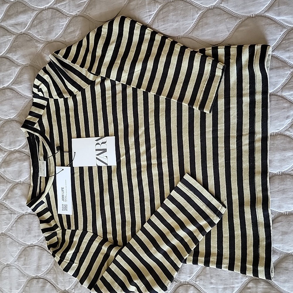 ZARA girls striped long sleeves top